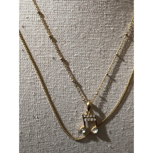 Gold-Tone Crystal Music Note -- 18" - Picture 5 of 10